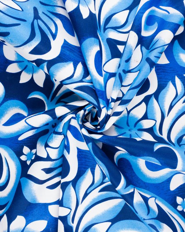 Tissu Polynésien ORANA Bleu - Tissushop